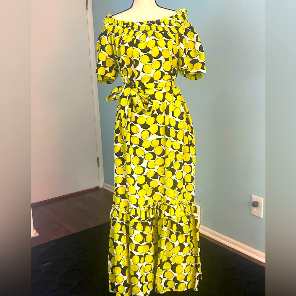 Tyler Boe Yellow and Black Maxi Dress